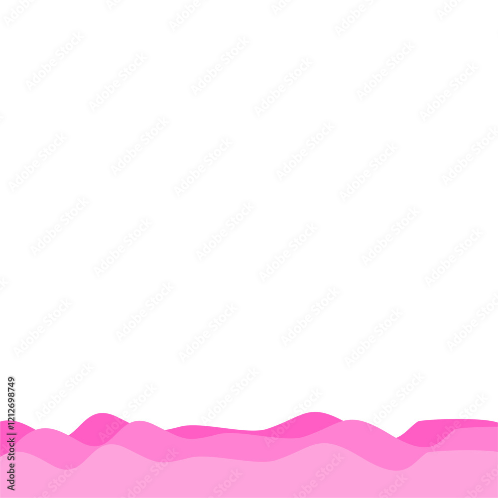 Valentine's Bottom Wave Border Valentine's Bottom Wave Border