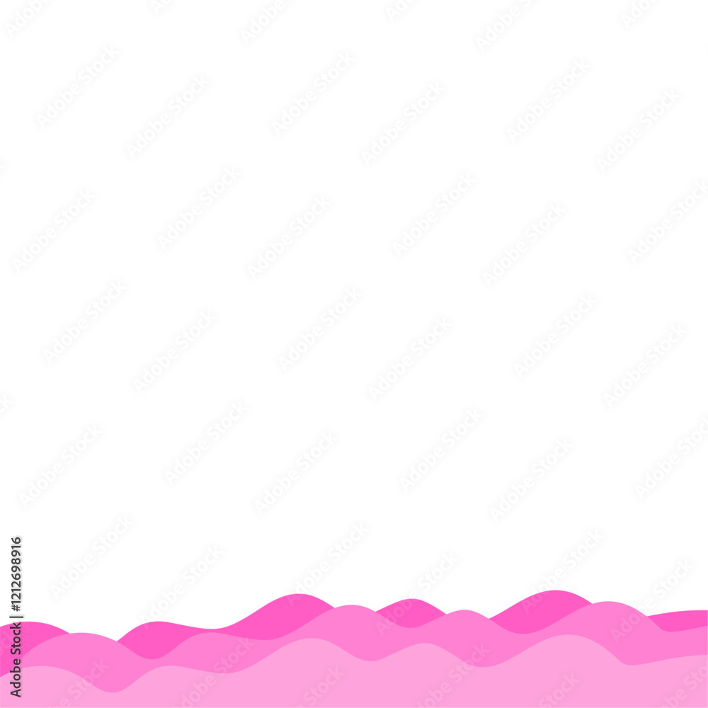 Valentine's Bottom Wave Border Valentine's Bottom Wave Border