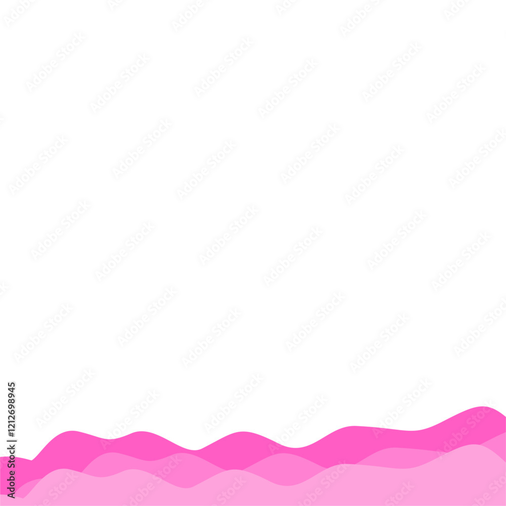 Valentine's Bottom Wave Border Valentine's Bottom Wave Border