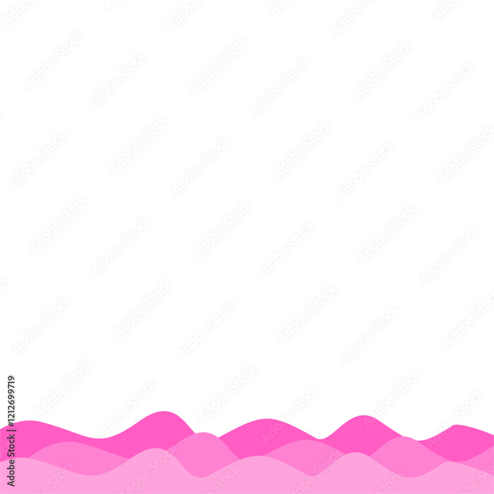 Valentine's Bottom Wave Border Valentine's Bottom Wave Border