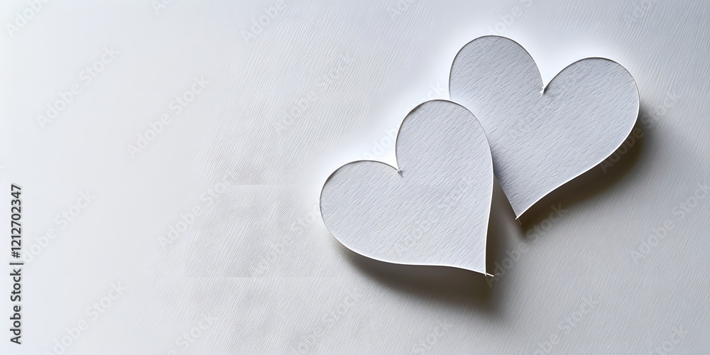 Obraz premium two hearts on a white background