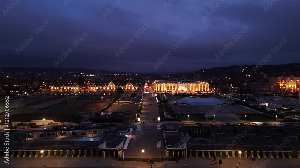 Deauville - vue aérienne de la ville de Deauville
