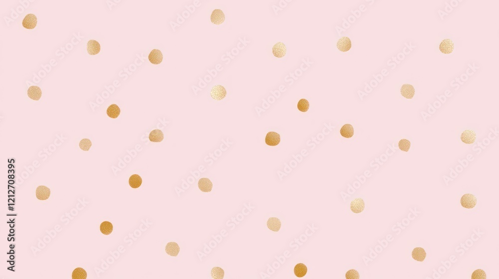 Gold dots scattered on a pale pink background Gold dots scattered on a pale pink background