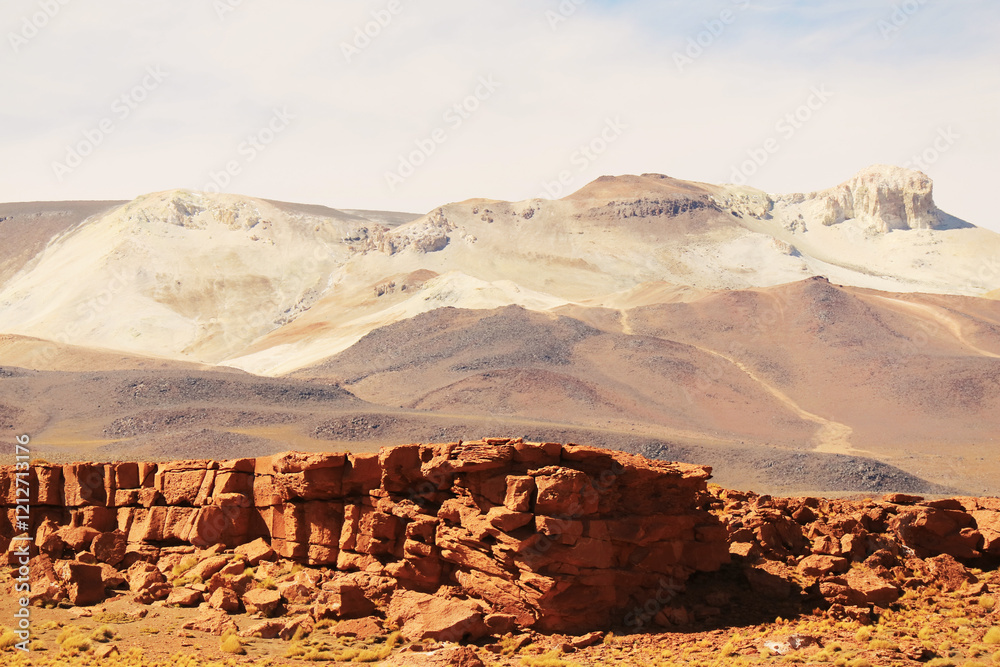 Φωτογραφία Stunning Landscape of Los Flamencos National Reserve National Park's High Platea