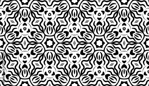 Vector seamless floral geometric pattern. Abstract stylish background. Modern graphic design.