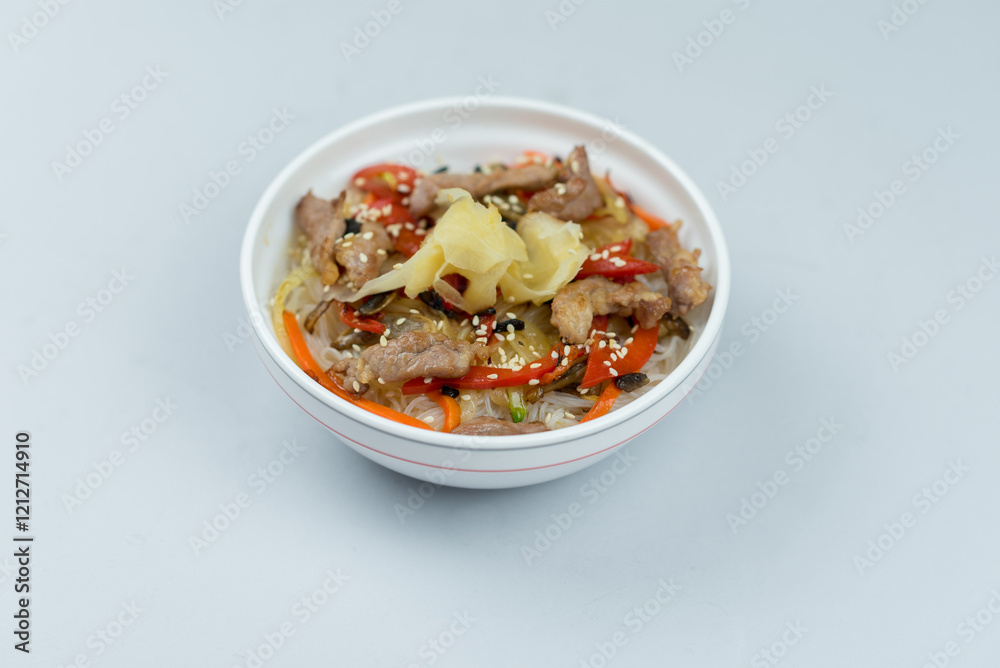 egg noodles, onion, bell pepper, mushrooms, carrots, egg noodles, onion, bell pepper, mushrooms, carrots,