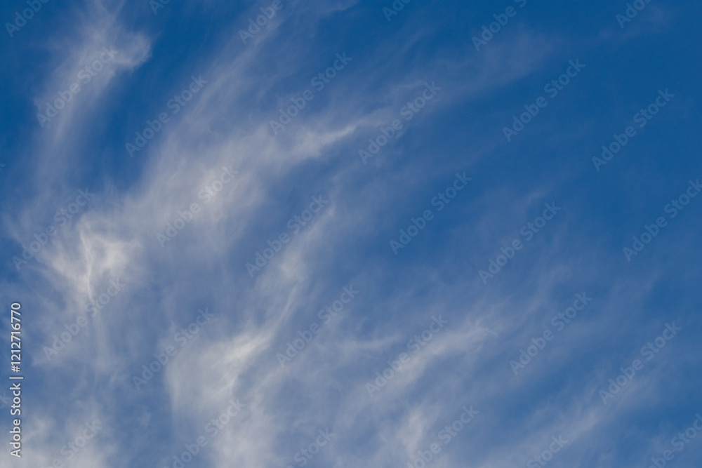 sparse, wispy clouds over blue sky
sparse, wispy clouds over blue sky