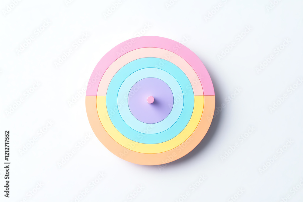 A colorful spinning top with pastel layers, perfect for playful moments and childhood memories. A colorful spinning top with pastel layers, perfect for playful moments and childhood memories.