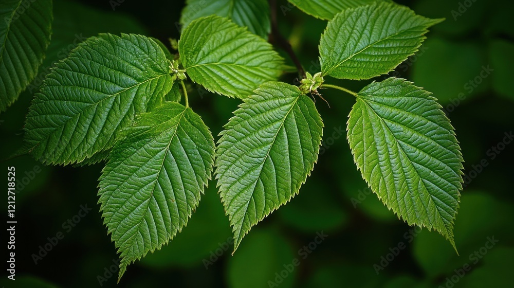 Vibrant Green Leaves in Natural Setting