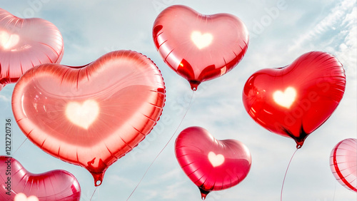 red hearts on white background