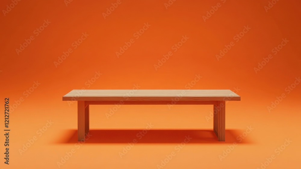 Wooden table on a vibrant orange background, perfect for showcasing products with a warm and inviting atmosphere. Wooden table on a vibrant orange background, perfect for showcasing products with a warm and inviting atmosphere.