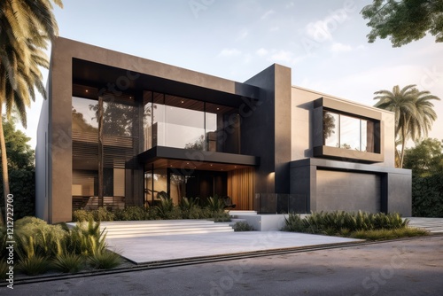 Modern Luxury Home Design Amidst Lush Tropical Greenery