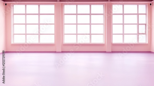A cozy room featuring a pink wall and a window  creating a warm and inviting atmosphere with natural light streaming in.