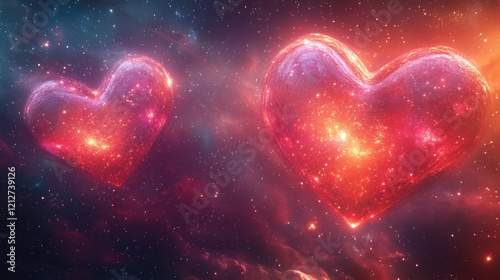 Cosmic Hearts in Nebula.