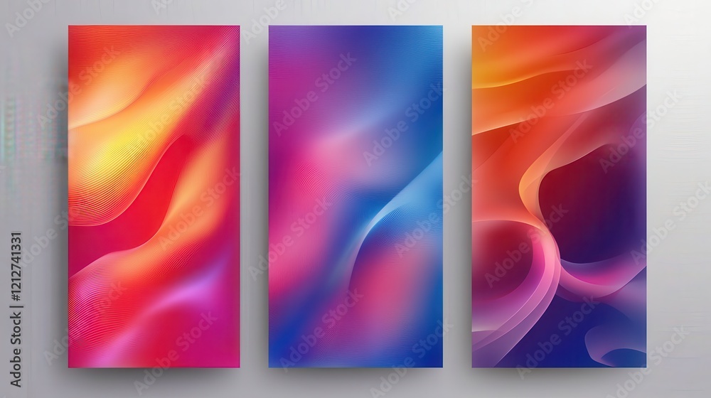 Naklejka premium Abstract Colorful Wave Backgrounds.