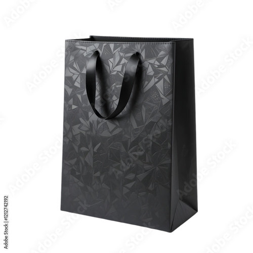 Black Paper Shopping Bag isolated