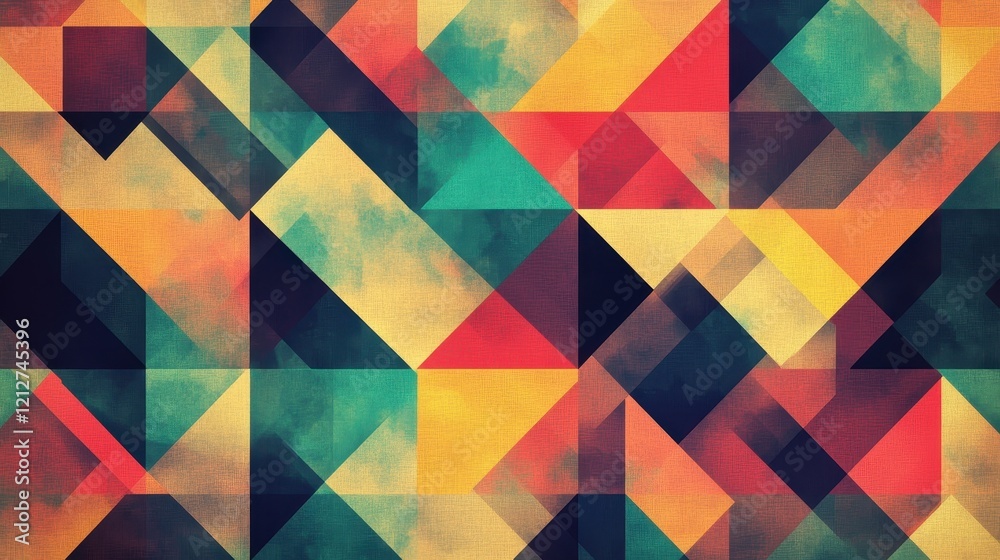 Abstract Geometric Watercolor Pattern. Abstract Geometric Watercolor Pattern.