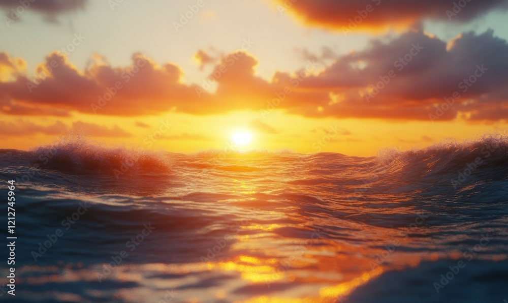 Obraz premium Serene Ocean Sunset