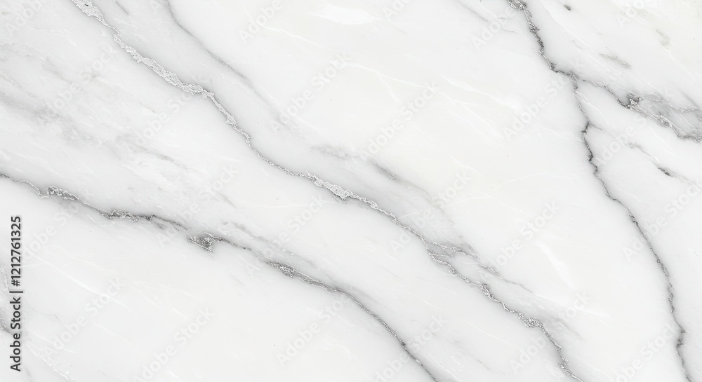 Obraz premium Elegant White Marble Texture: A high-resolution image showcasing the exquisite veining and luxurious texture of polished white marble.