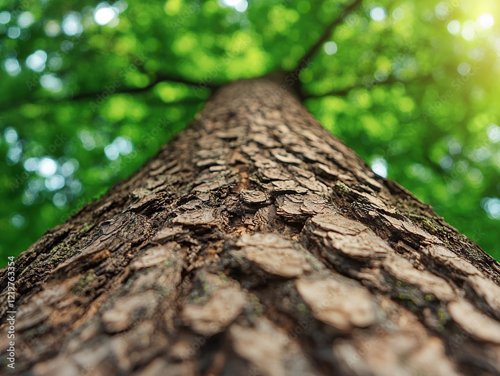 Majestic tree trunk perspective in lush forest natural environment close-up view nature photography Majestic tree trunk perspective in lush forest natural environment close-up view nature photography