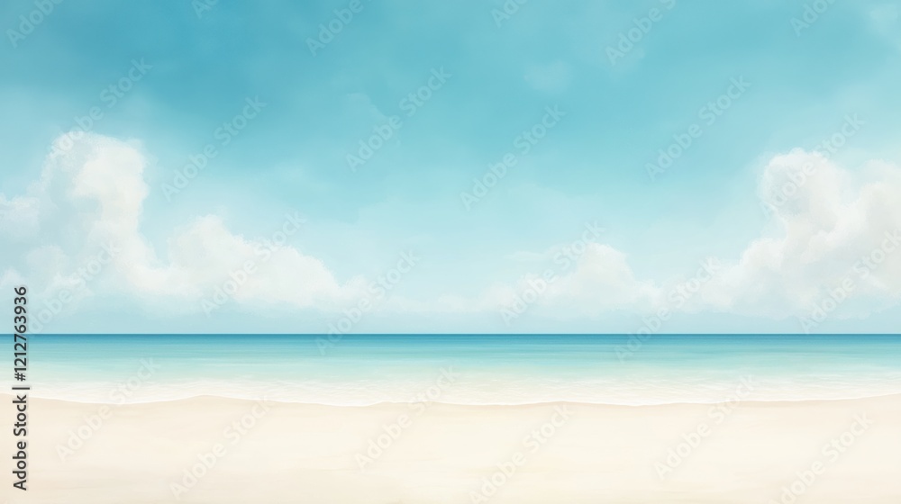 A beautiful blue ocean with a white sandy beach A beautiful blue ocean with a white sandy beach