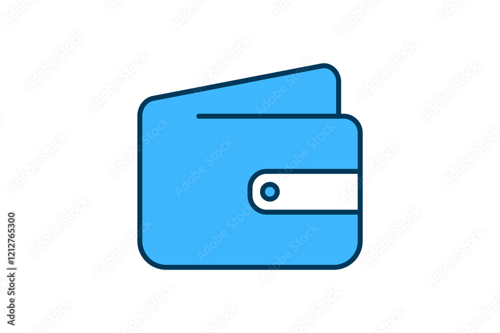 Wallet icon. icon related to Payment. suitable for web site, app, user interfaces, printable etc. flat line icon style. simple vector design editable Wallet icon. icon related to Payment. suitable for web site, app, user interfaces, printable etc. flat line icon style. simple vector design editable
