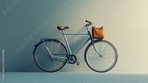 A single bicycle courier service flyer styled with sleek graphics on a neutral background. picture photo