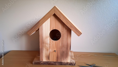 wooden birdhouse