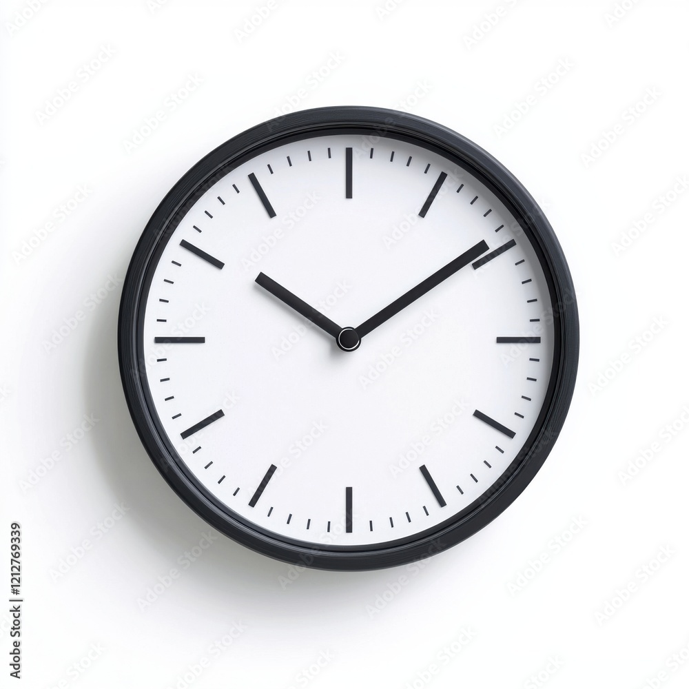 Elegant Minimalist Wall Clock with Black Frame and Simple Design Elegant Minimalist Wall Clock with Black Frame and Simple Design