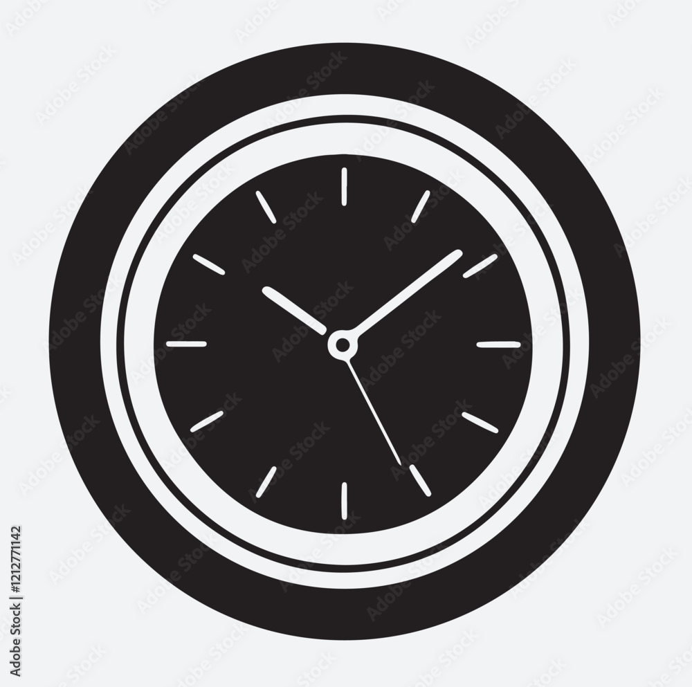 wall clock vector, wall clock silhouette vector art illustration wall clock vector, wall clock silhouette vector art illustration