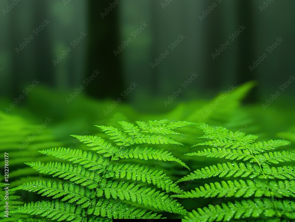 Lush green ferns flourishing in a dense forest nature photography close-up shot serene environment Lush green ferns flourishing in a dense forest nature photography close-up shot serene environment