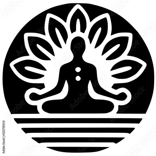 Meditation logo silhouette