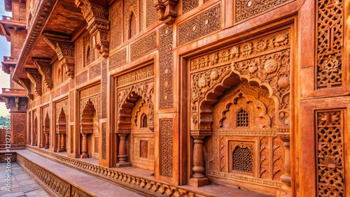 AI Macro Photography  Sandstone Wall  Jodha Bai Palace  Fatehpur Sikri