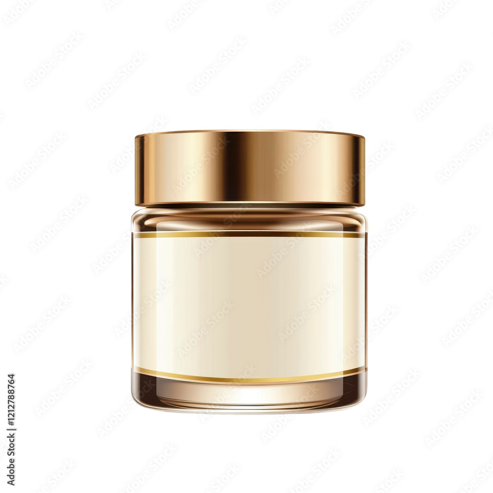 Elegant Minimalist Luxury Cream Jar Display with Transparent Background Elegant Minimalist Luxury Cream Jar Display with Transparent Background