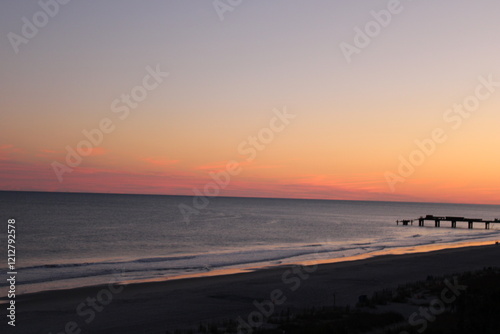Beautiful sunset over the coast