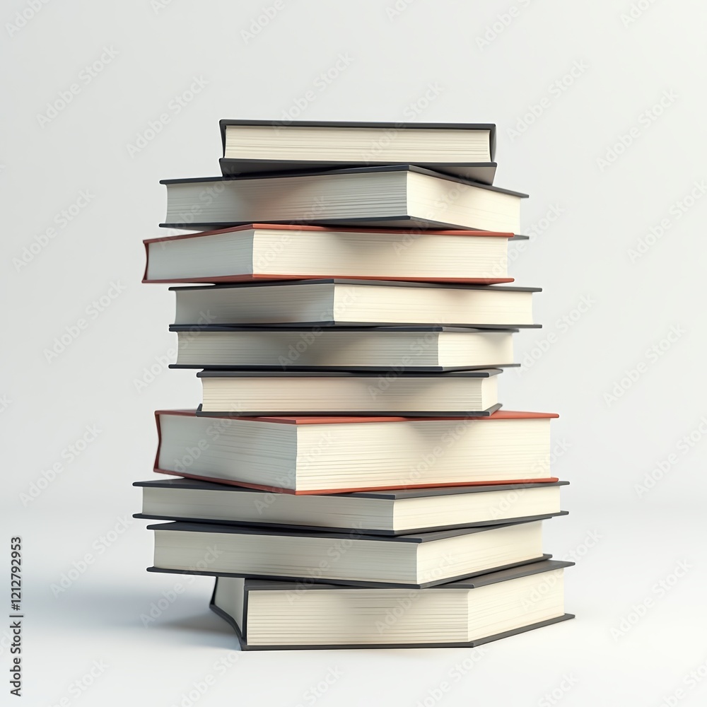 A stack of books with different colored covers A stack of books with different colored covers
