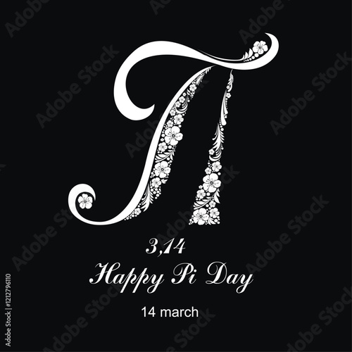 Happy pi day. Vector illustration