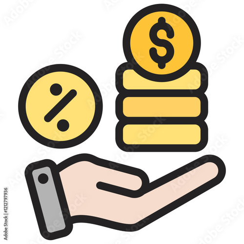 Interest Icon Element For Design