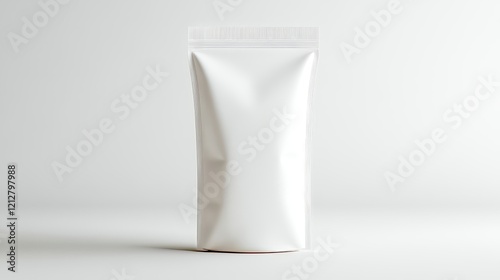 3d mockup Minimalistic White Plastic Tube on Clean White Background Showcasing Simple Modern Product Design