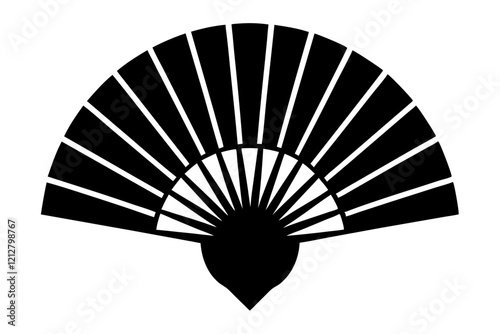 black fan isolated on white