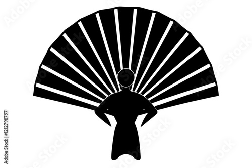 black and white fan