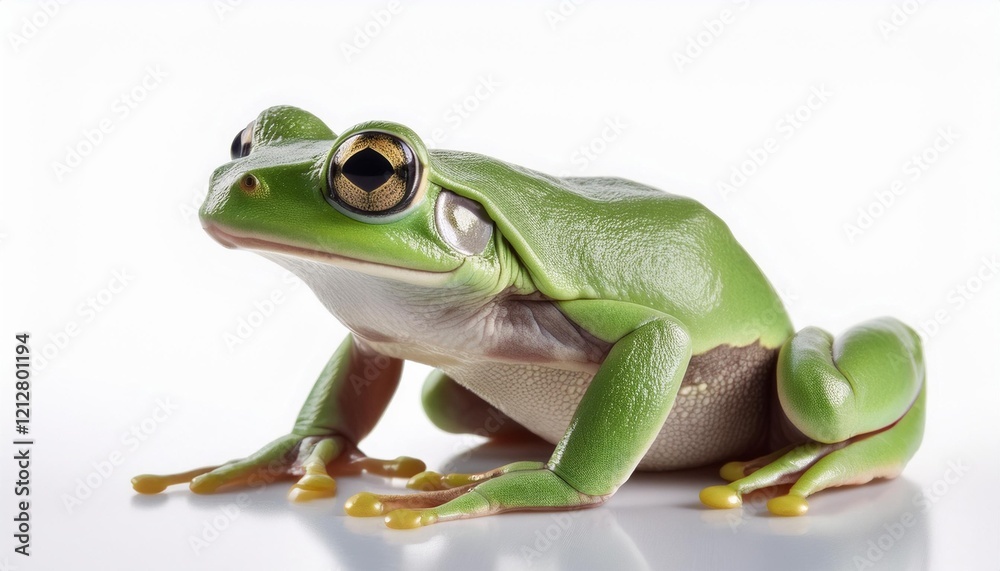 frog on a white frog on a white