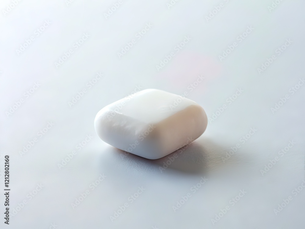 Minimalist Gum on White, Abstract Photography, Chewing Gum, Clean, White Background, Geometric Shapes, Contemporary Art, Still Life Minimalist Gum on White, Abstract Photography, Chewing Gum, Clean, White Background, Geometric Shapes, Contemporary Art, Still Life