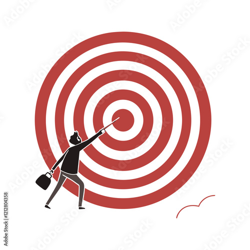 Arrow hitting the center of a dartboard symbolizing accuracy and success