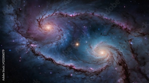 Night Sky with Stars, Nebula, and Galaxy – Cosmic Universe Background