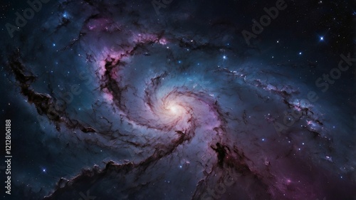 Night Sky with Stars, Nebula, and Galaxy – Cosmic Universe Background