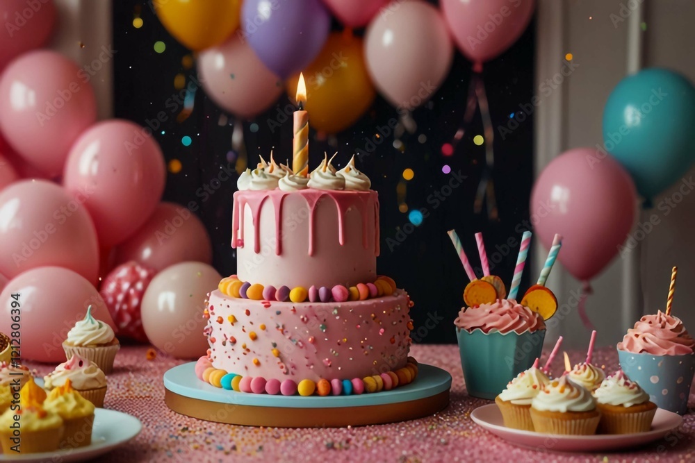 one year birthday concept and unicorn cake one year birthday concept and unicorn cake