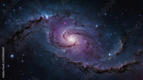 Night Sky with Stars, Nebula, and Galaxy – Cosmic Universe Background