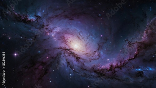 Night Sky with Stars, Nebula, and Galaxy – Cosmic Universe Background