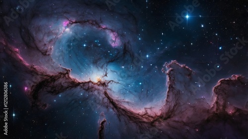 Night Sky with Stars, Nebula, and Galaxy – Cosmic Universe Background